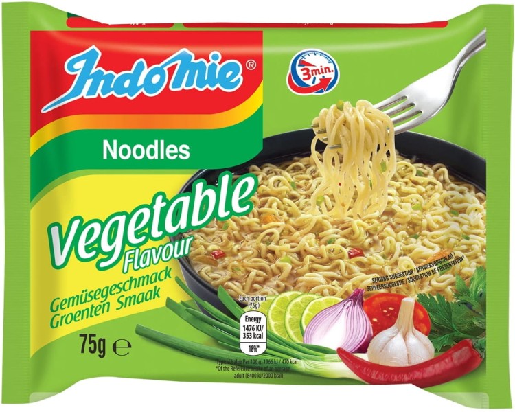 Indonezyjski Makaron Zupka WARZYWNA Instant Vegetable Noodles Soup 75g INDOMIE