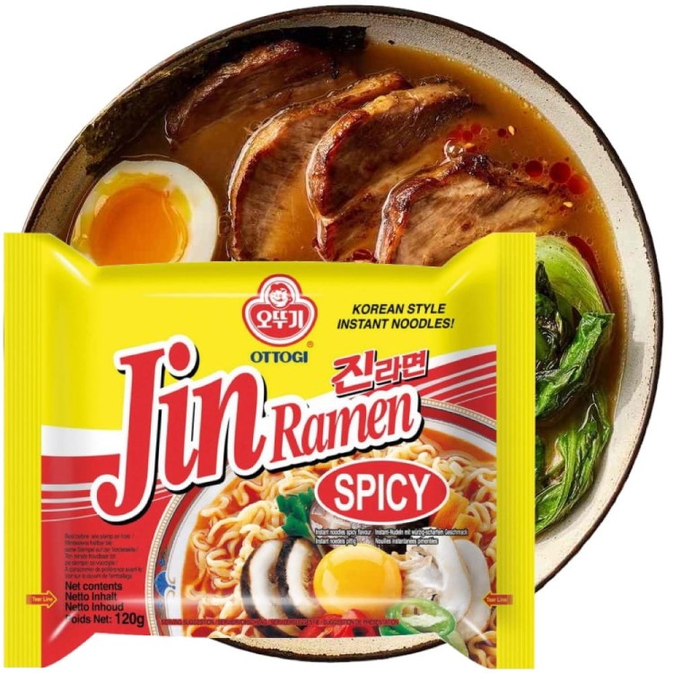 Koreańska Zupka Makaron Instant Jin Ramen Spicy Ostra 120g OTTOGI