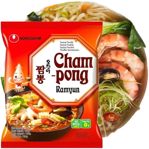 KARTON Koreańska Zupka Błyskawiczna Instant Owoce Morza Cham-Pong 20x124g NONGSHIM