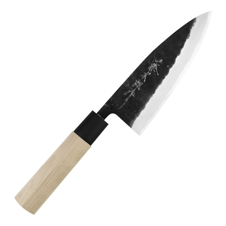 Tojiro Black Hammered Shirogami#2 Japoński Nóż Deba 15cm