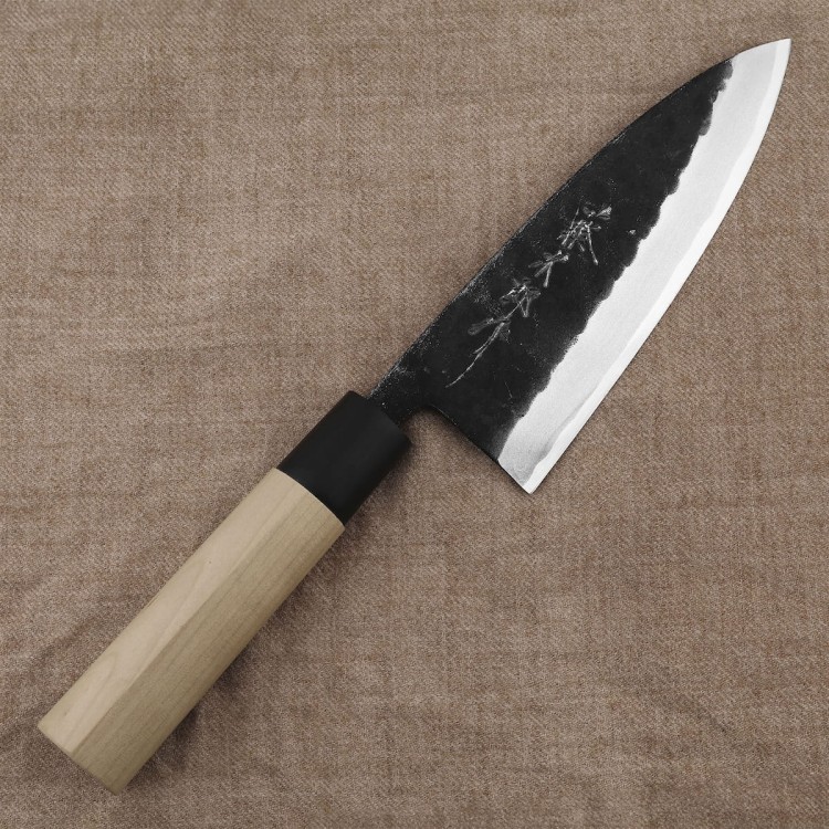 Tojiro Black Hammered Shirogami#2 Japoński Nóż Deba 15cm