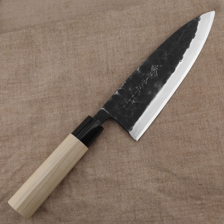 Tojiro Black Hammered Shirogami#2 Japoński Nóż Deba 18cm