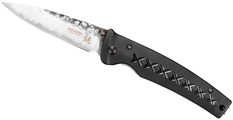 Mcusta Fusion Czarny Damascus Japoński Nóż Składany 8cm
