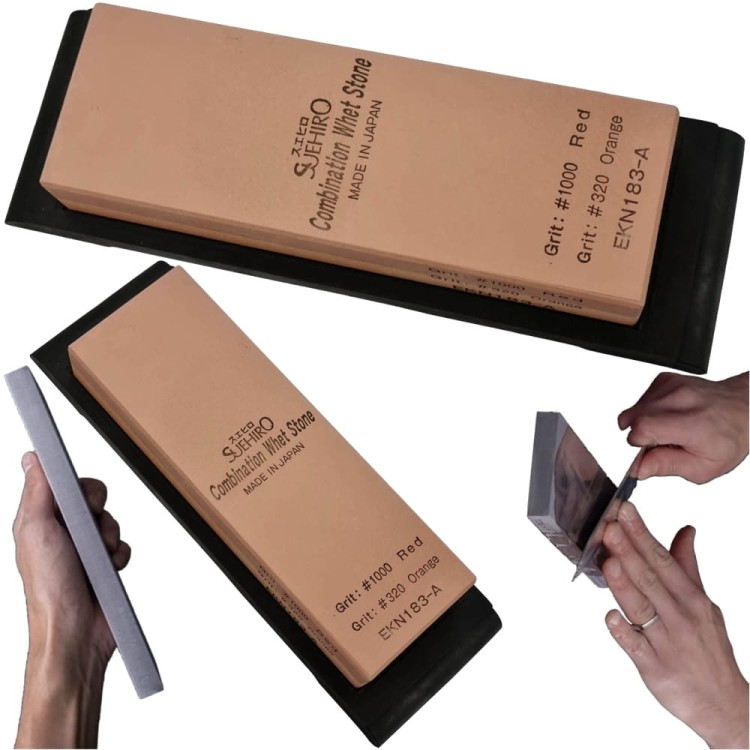 Suehiro Japoński Dwustronny Kamień Ceramiczny Do Ostrzenia Noży 1000/320