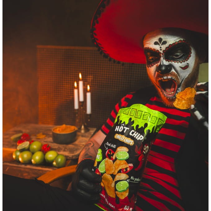 Chilli Strips 80 000 SHU SMOKED SCORPIO Zdrowe Bez Glutenu 80g HOT CHIP