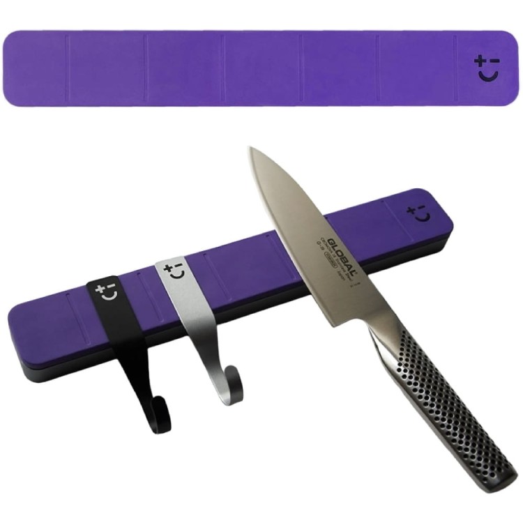 BISBELL Fioletowa Listwa Magnetyczna Na Noże 30x4,5x2cm 300mm MMKR-02-30-P