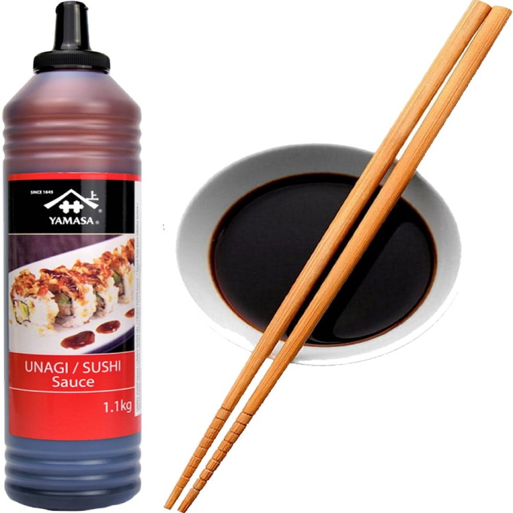 Japoński Słodki Gęsty Sos Sojowy Sushi Do Węgorza UNAGI 1100ml YAMASA