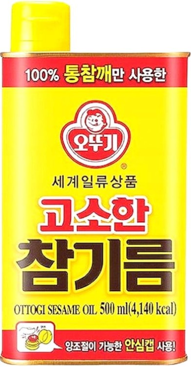 Olej Sezamowy Koreański 100% z Prażonych Ziaren 500ml OTTOGI