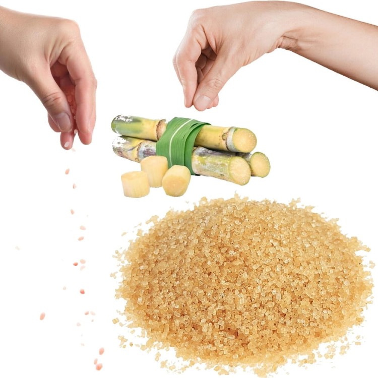 Cukier Trzcinowy Brązowy Nierafinowany Demerar Naturalny Zdrowy 1000g 1kg SKWORCU