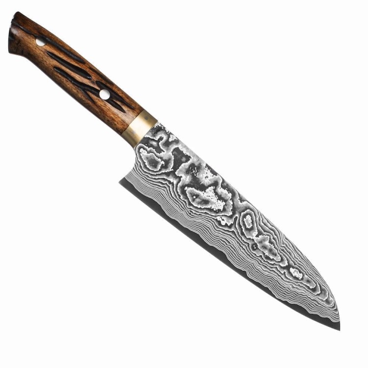 Takeshi Saji YBB Ręcznie Kuty VG-10 Japoński Nóż Santoku Do Warzyw 18cm