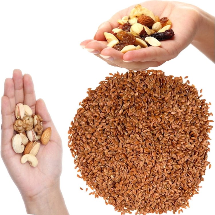 Siemię Lniane Brązowe Naturalne Zdrowy Len Brązowy Ziarno Nasiona Lnu 150g SKWORCU