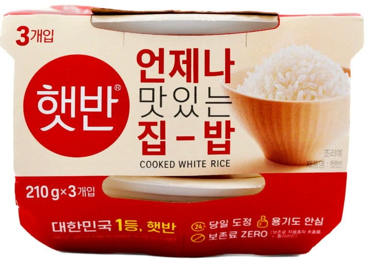 WIELOPAK Koreański Gotowany Biały Ryż Kleisty w Miseczce HETBAN 3x210g CJ FOODS
