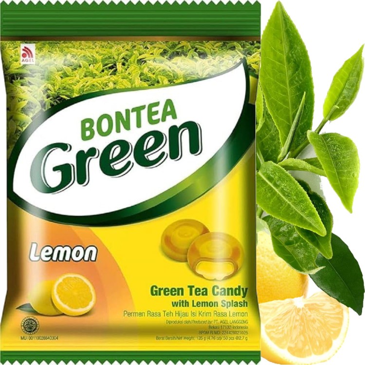 Cukierki Zielona Herbata z Cytryną Nadzienie Cytrynowe 135g AGEL