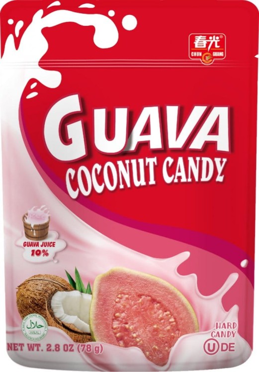 Cukierki Kokosowe z Guavą Intensywne Orzeźwiające 78g CHUN GUANG