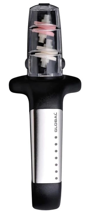 Global Japońska Ceramiczna Ostrzałka Wodna Do Ostrzenia Noży Stalowo-Czarna G-91/SB