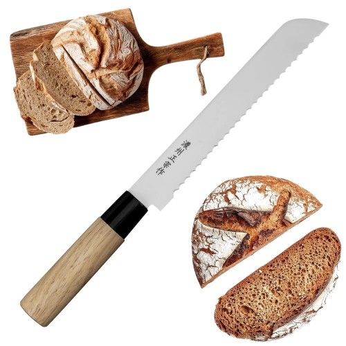 Satake Megumi 420J2 Japoński Nóż Kuchenny Do Pieczywa Chleba i Bułek 20cm