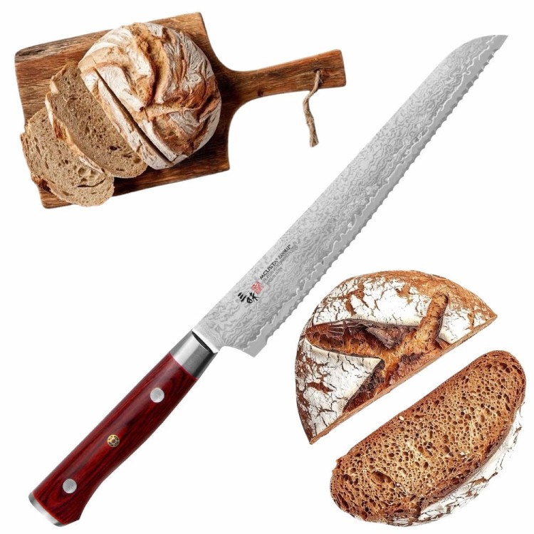 Mcusta Zanmai VG-10 Pro Flame Japoński Nóż Do Pieczywa 23cm