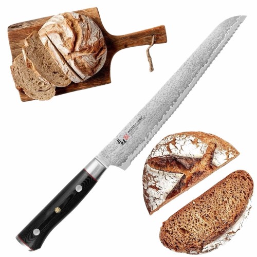 Mcusta Zanmai VG-10 Pro Zebra Japoński Nóż Do Pieczywa 23cm