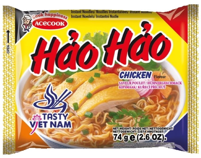 Wietnamska Zupka Błyskawiczna Instant o Smaku Kurczaka Hao Hao 74g ACECOOK