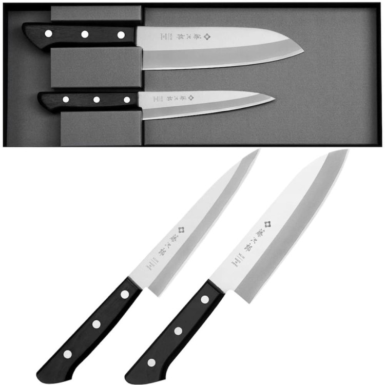 Zestaw 2 Noży Tojiro Basic VG-10 Japoński Uniwersalny 13,5cm i Santoku 16,5cm