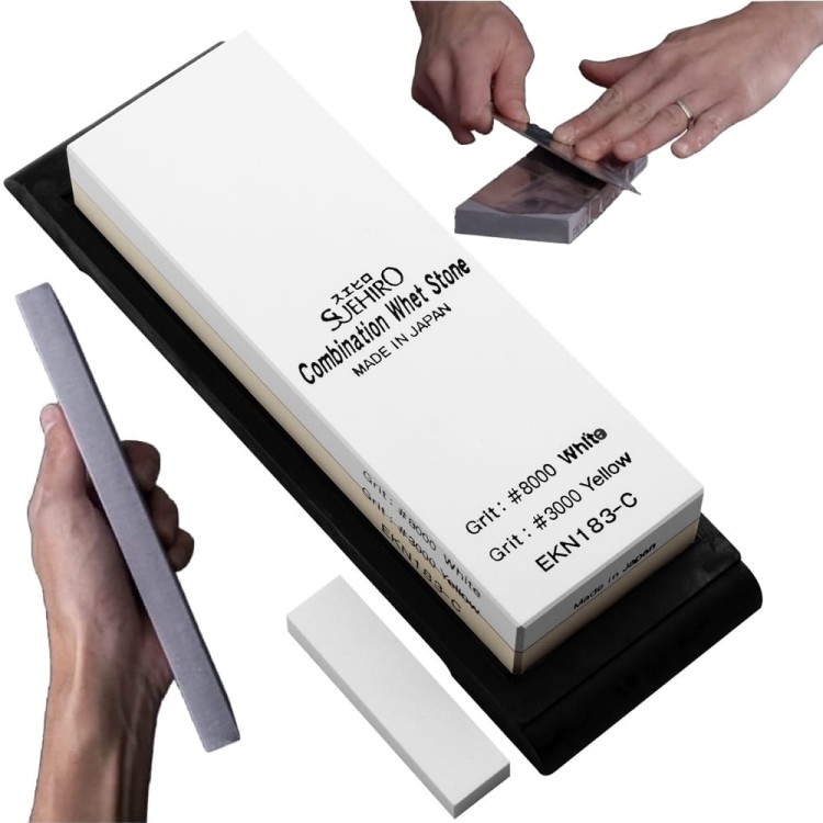 Suehiro Japoński Dwustronny Kamień Ceramiczny 3000/8000 Do Ostrzenia Noży