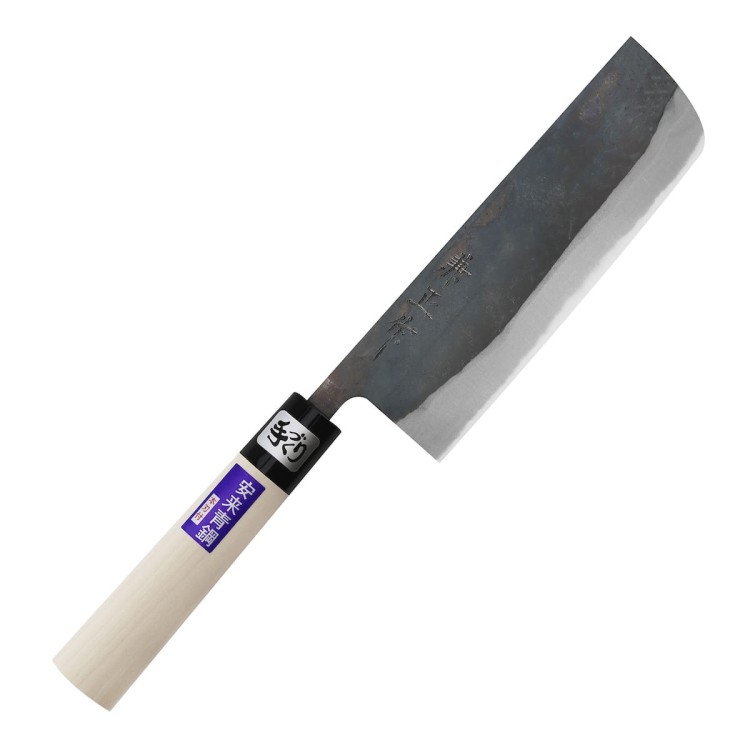 Kanetsune Aogami#2 Kurouchi Japoński Nóż Nakiri 16,5cm