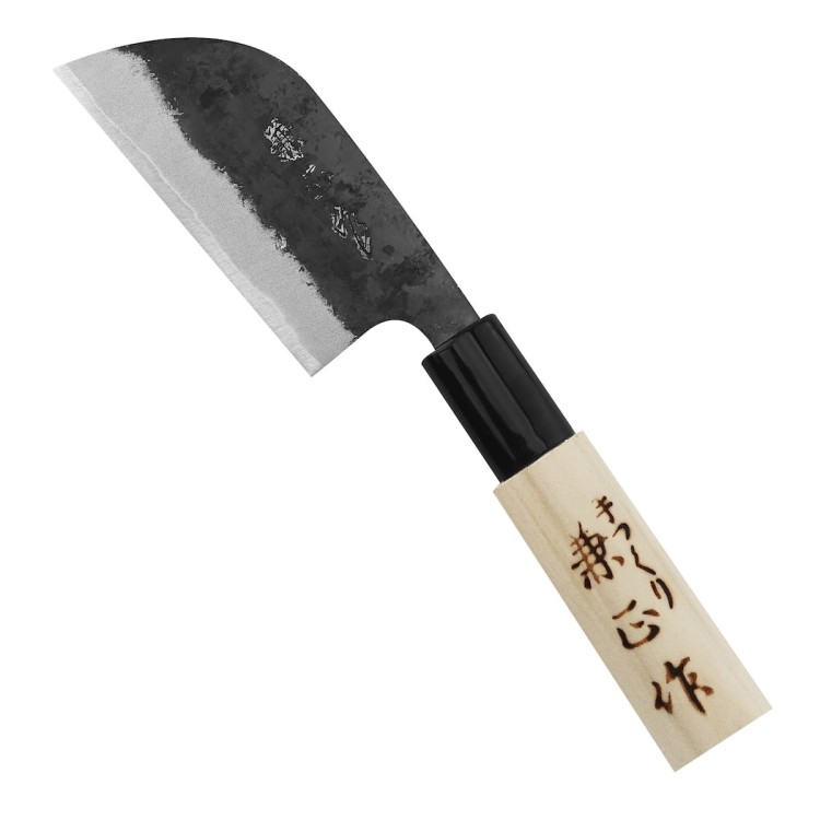 Kanetsune Shirogami#3 Kurouchi Japoński Nóż Kawa-Muki 8cm