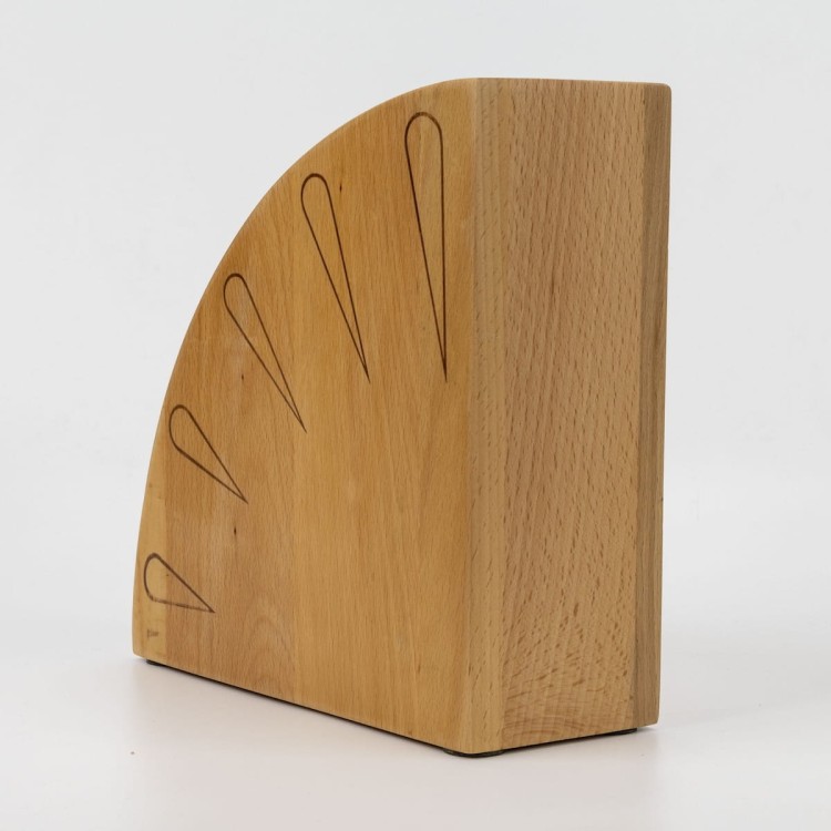 BISBELL Drewniany Blok Magnetyczny Buk Bukowy Na Noże 21cm x 21,5cm