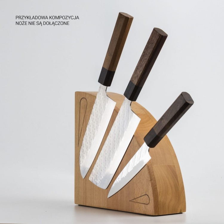 BISBELL Drewniany Blok Magnetyczny Buk Bukowy Na Noże 21cm x 21,5cm