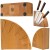 BISBELL Drewniany Blok Magnetyczny Buk Bukowy Na Noże 21cm x 21,5cm