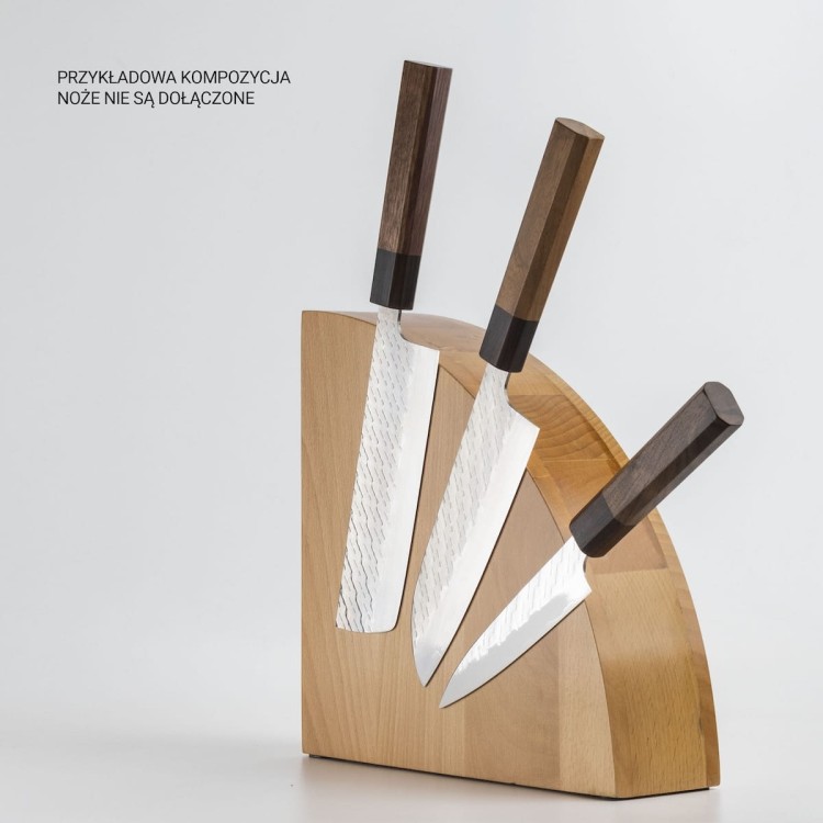 BISBELL Drewniany Blok Magnetyczny Dąb Dębowy Na Noże 25cm x 25cm