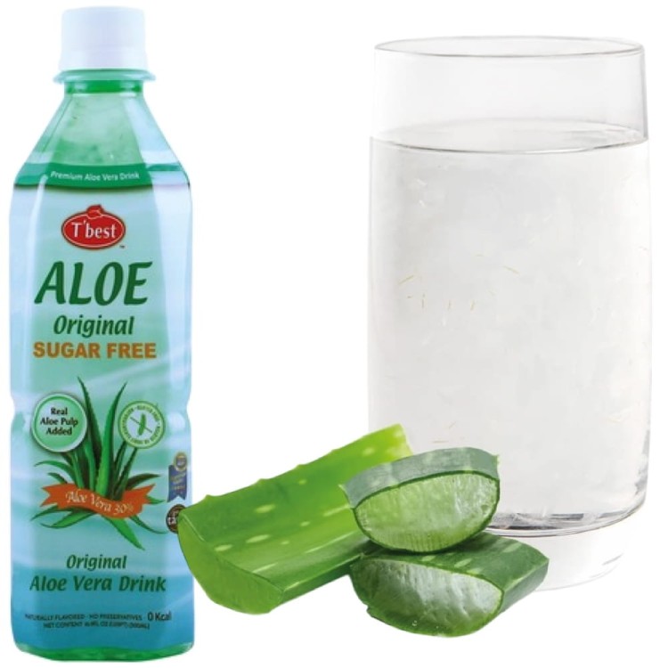 Napój Aloesowy Aloe Vera z Naturalnymi Cząsteczkami Miąższu BEZ CUKRU 500ml T'best