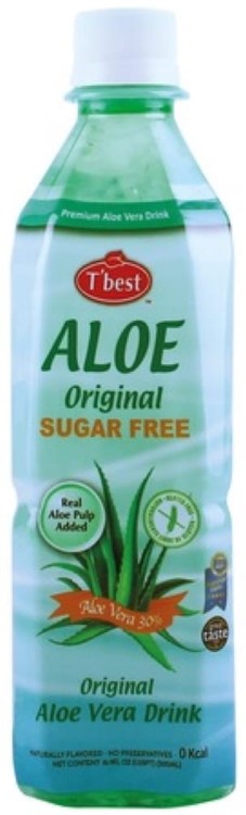 Napój Aloesowy Aloe Vera z Naturalnymi Cząsteczkami Miąższu BEZ CUKRU 500ml T'best