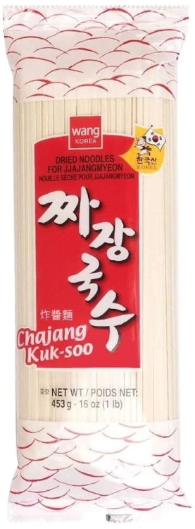 Koreański Makaron Pszenny Jjajang Noodles Do Potrawy Jjajangmyeon 453g WANG