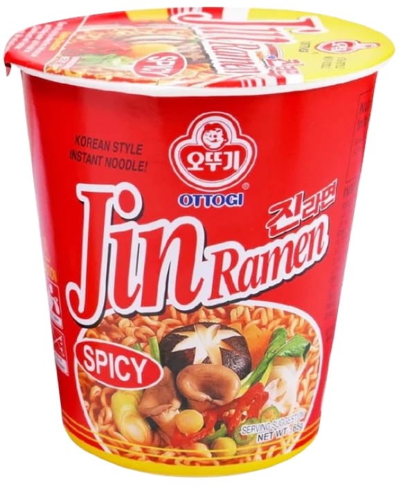 Koreańska Zupka Błyskawiczna Instant Jin Ramen Hot Kubek Cup 65g OTTOGI