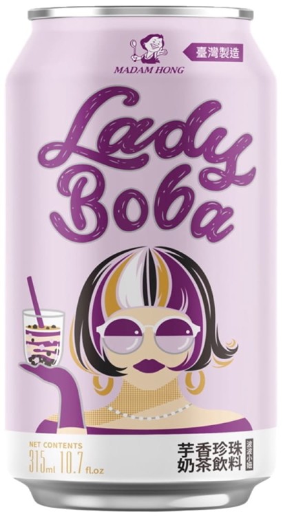 Herbata Mleczna Bąbelkowa Bubble Tea Taro 315ml Lady Boba MADAM HONG