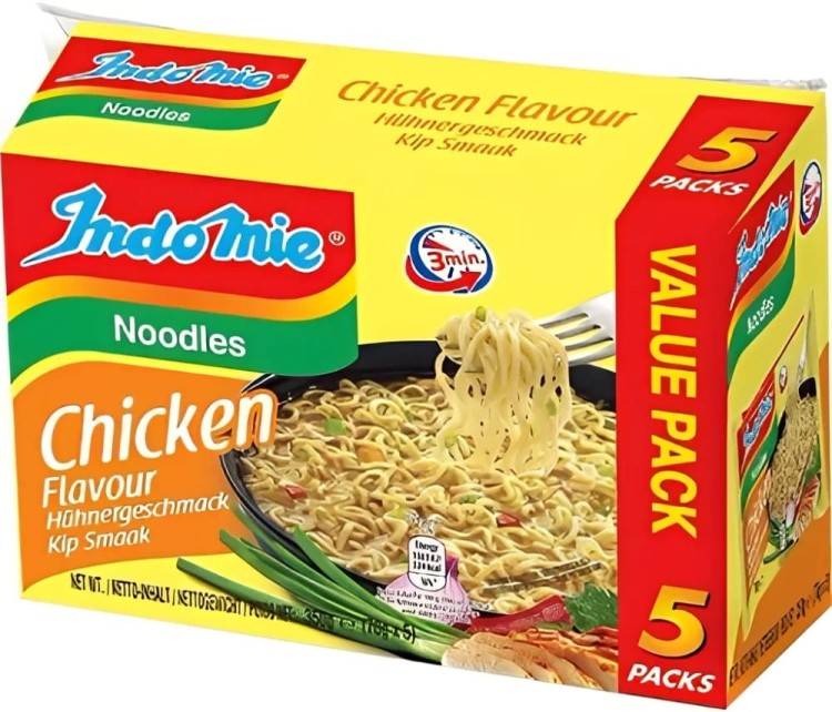WIELOPAK Indonezyjski Makaron Zupka KURCZAK Instant Chicken Noodles Soup 5x70g INDOMIE