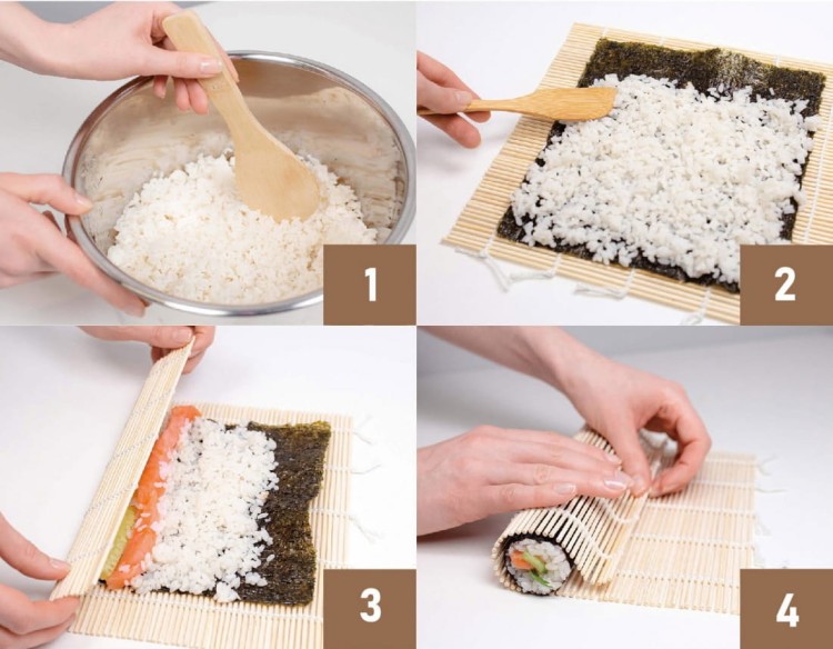 Mata Bambusowa Do Zawijania Rollowania Sushi OKRĄGŁA 24x24cm MAKI-SU