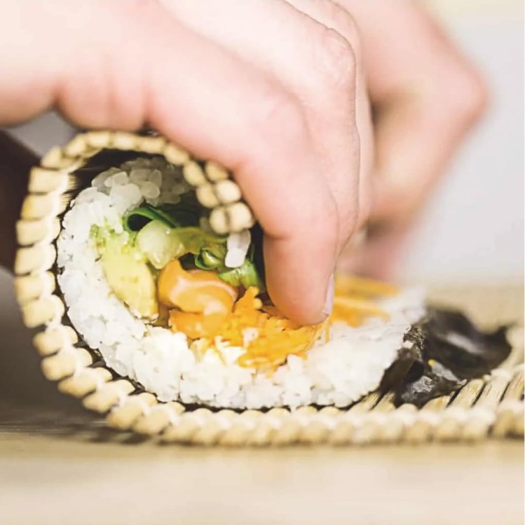 Mata Bambusowa Do Zawijania Rollowania Sushi OKRĄGŁA 24x24cm MAKI-SU