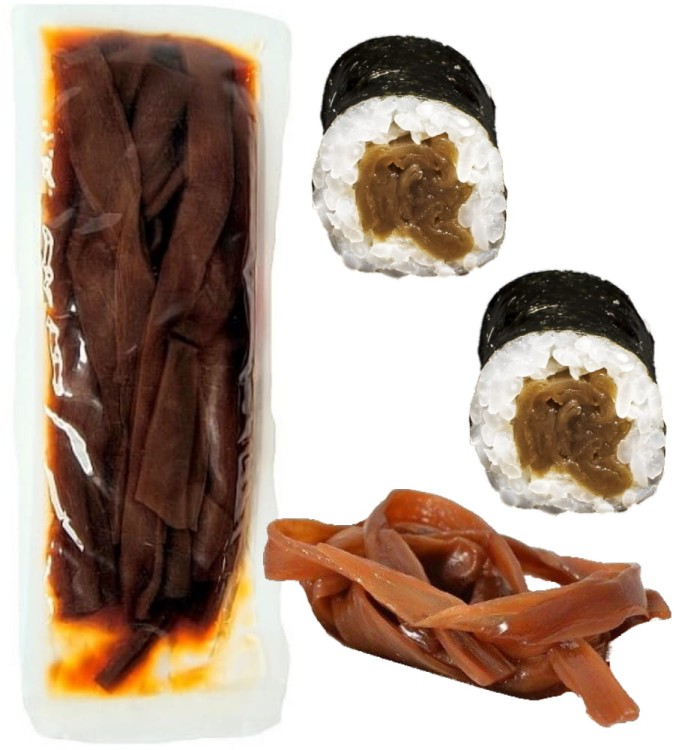 ZESTAW 2 DODATKÓW DO SUSHI Tykwa Kanpyo 100g i Rzodkiew Oshinko 350g ASIA KITCHEN