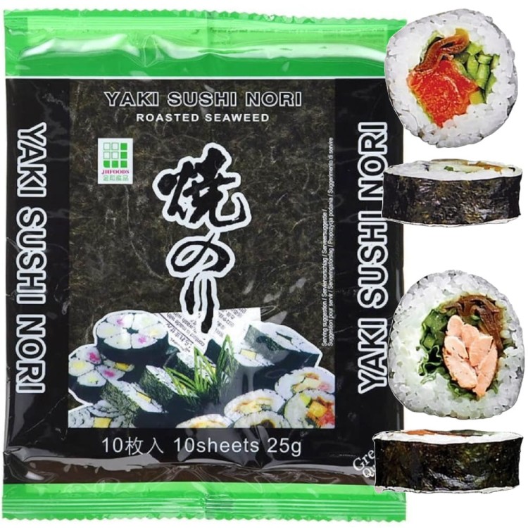 ZESTAW 3 RÓŻNYCH NORI Wodorosty Algi Glony Do Sushi GOLD SILVER  i GREEN 30 Sztuk JHFOODS