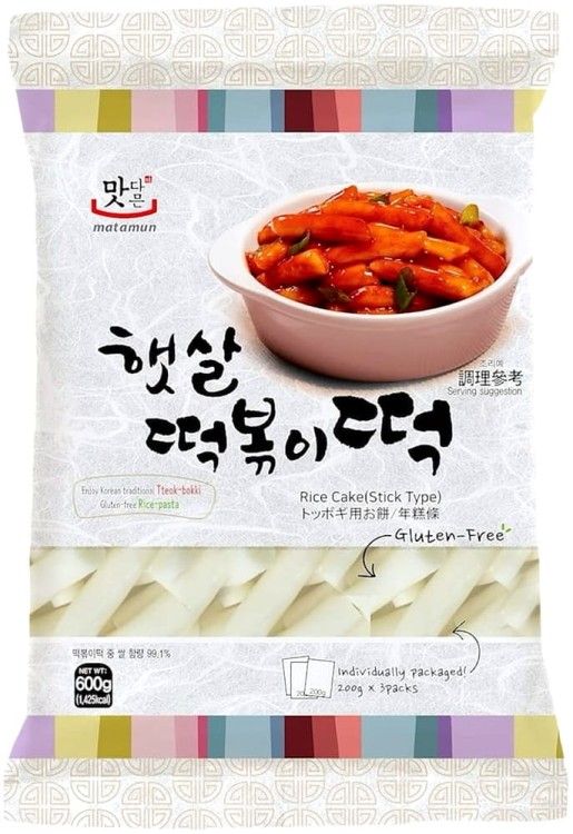 ZESTAW KLUSKI + SOS DO TTEOKBOKKI Kluski Ryżowe 3x200g i Sos Baza Topokki Słodki Smak 150g