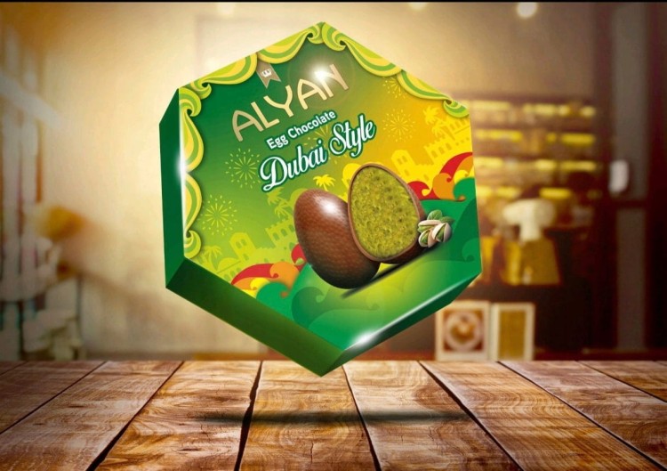 Cukierki Bombonierka Jajka Na Wielkanoc z Nadzieniem Pistacjowym i Kunafą 120g ALYAN