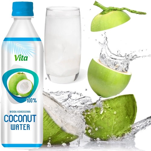 Zdrowa Woda Kokosowa z Kokosa 100% Naturalne Nawodnienie 500ml 0,5L VITA