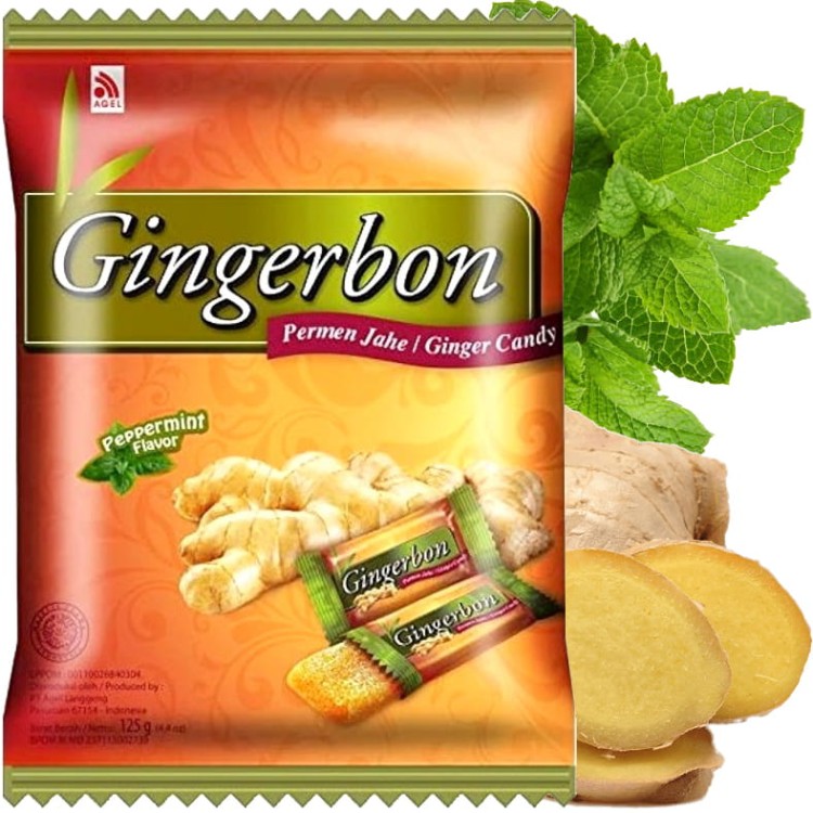 ZESTAW 4 RODZAJE Cukierki Imbirowe Original Cytryna-Mód Mango i Mięta 4x 125g GINGERBON