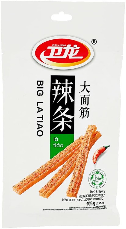 WIELOPAK Chińska Pikantna Przekąska Big La Tiao HOT & SPICY 5x106g WEI-LONG