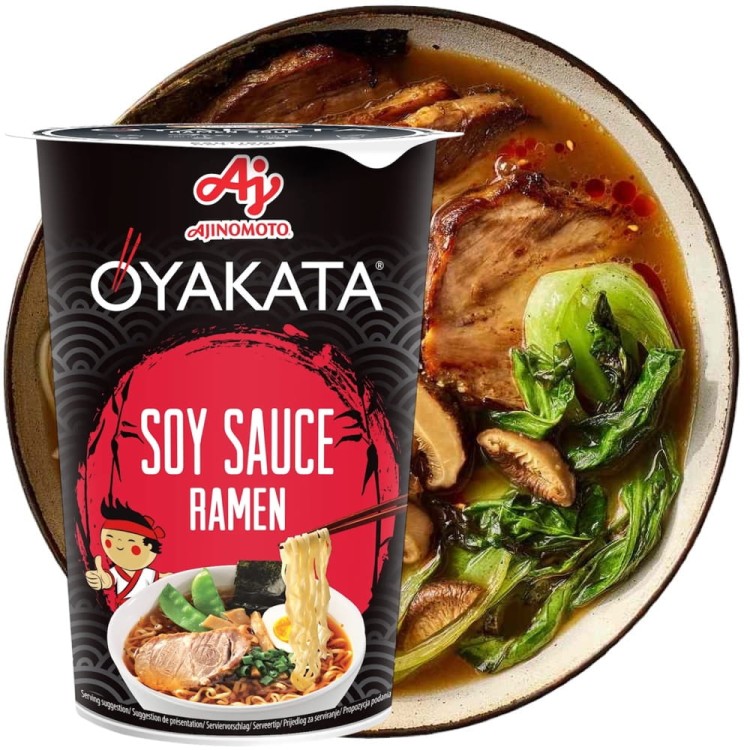 Azjatycka Zupka Błyskawiczna Instant Ramen Sos Sojowy Kubek Cup 63g OYAKATA