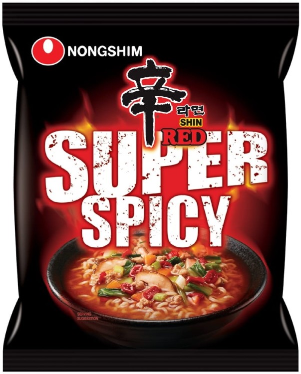 Koreańska Zupka Błyskawiczna Instant Ostra Shin Ramyun Red Hot 120g NONGSHIM