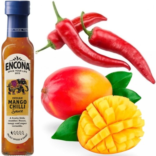 Gęsty Sos Indian Słodkie Mango i Chili Marynata Dip Do Grilla 142ml ENCONA