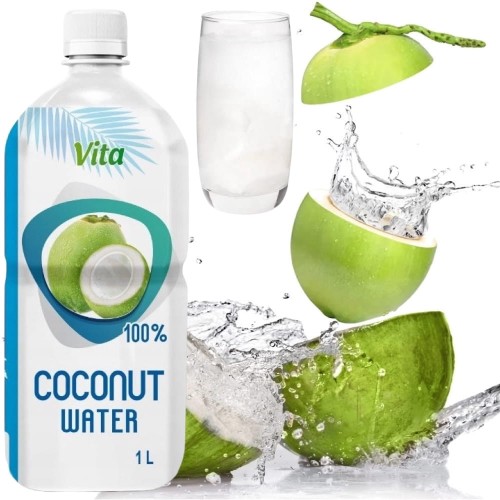 Zdrowa Woda Kokosowa z Kokosa 100% Naturalne Nawodnienie 1000ml 1 Litr VITA